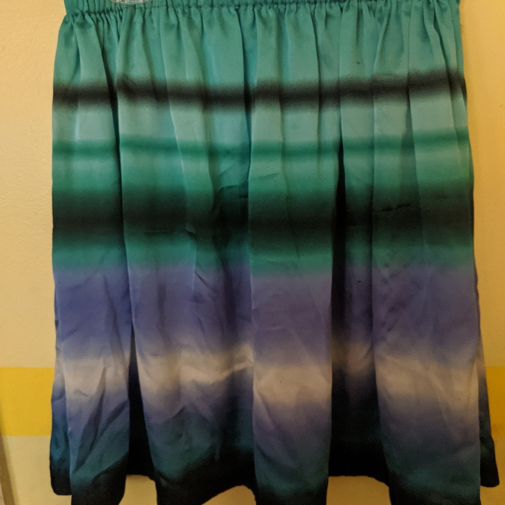 Blue and green skirt